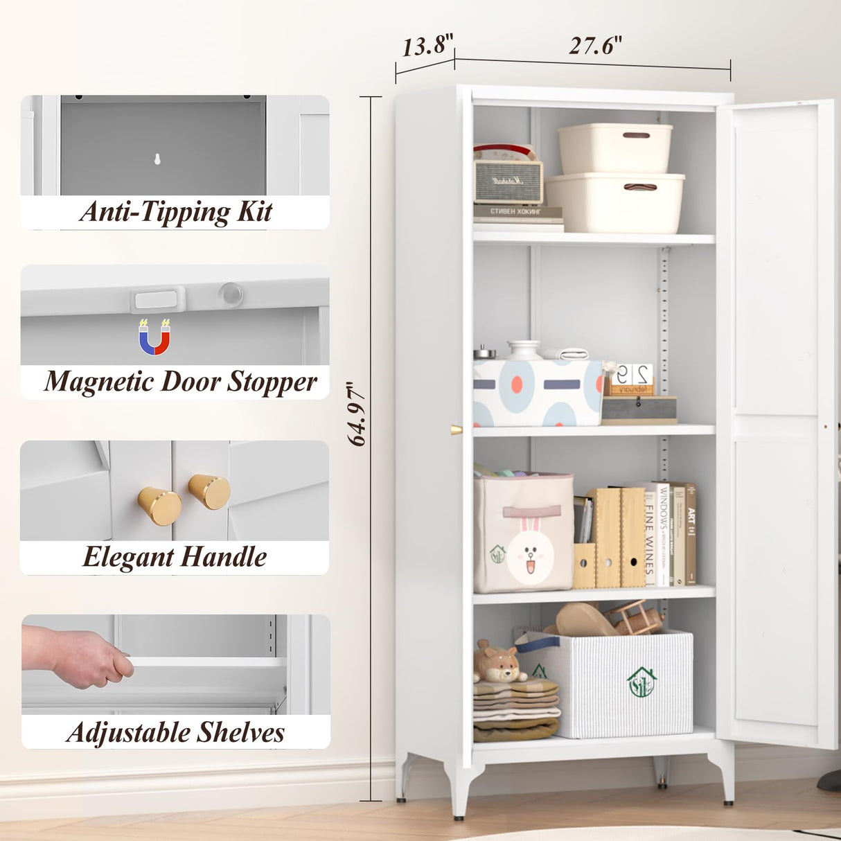 GREATMEET 65" Tall Pantry Cabinet for Kitchen GREATMEET