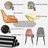 5 Piece Dining Table Set,Kitchen Dining Table Set for 4,Modern Rectangle Wooden Dining Table and Fabric Dining Chairs Set for 4 Ideal for Kitchen Dining Room Hilknen