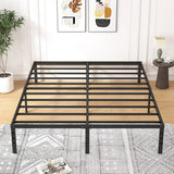 ALDRICH Heavy Duty 18 Inch Black Metal King Size Bed Frame with Noise-Free Assembly ALDRICH