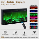 AMERLIFE 98in Farmhouse Entertainment Center with 36" Fireplace, TV Stand, Bookshelf, Wine Cabinet, Fits 78" TVs, Wall Unit Media Console with Power Outlets & Barn Doors, Living Room, Distressed White AMERLIFE