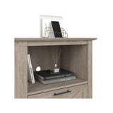 Bush Furniture Key West Washed Gray 1-Drawer Lateral File Cabinet with Shelf Bush Business Furniture