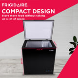 Frigidaire EFRF5003-BLACK Chest Deep Freezer-GARAGE-READY, 5.0 Capacity, Black-Adjustable Thermostat-Removable Vinyl Coated Wire Basket-Easy Defrost Drain, 5 cu ft Frigidaire