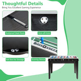 GYMAX 48” Foosball Table, Arcades Soccer Game Table for Multiplayer with 2 Balls, Score Keepers Wooden Competition Sized Foosball Table for Adults and Kids (Black) GYMAX