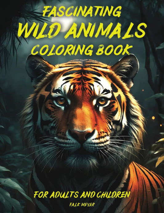 Fascinating Wild Animals Coloring Book for Adults and Children: Creative time out - a Collection of 50 wild animals in nature | Relaxation Coloring Pages for Everyone and any Age