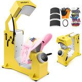 Auto Hat Heat Press Machine for Caps w/3pcs Curved Teflon-Coated Interchangeable Platens, Automatic Press & Release, One-Touch Heat Transfer Printing for Caps HTV Iron On and Sublimation Projects Whubefy
