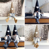 JstDoit 2 Pcs Gnomes Plush Bar Decor, Handmade Swedish Tomte Gifts Farmhouse Scandinavian Figurine Gnome for Home Kitchen Coffee Station Table Shelf (Brown) JstDoit
