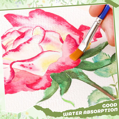 40 Sheets Watercolor Journal 4x6”, 140 lb/300 GSM Watercolor Sketchbook Cold Press Watercolor Paper Watercolor Notebook for Painting, Drawing Prudiut