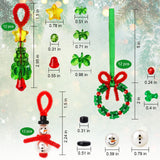 GYGOT Christmas Crafts,36 Sets Beaded Ornament Kit-Including 12 PCS Snowman/12 PCS Christmas Tree/12 PCS Wreath,Xmas Party Holiday Craft Tree Decorations (Assembly Needed) GYGOT