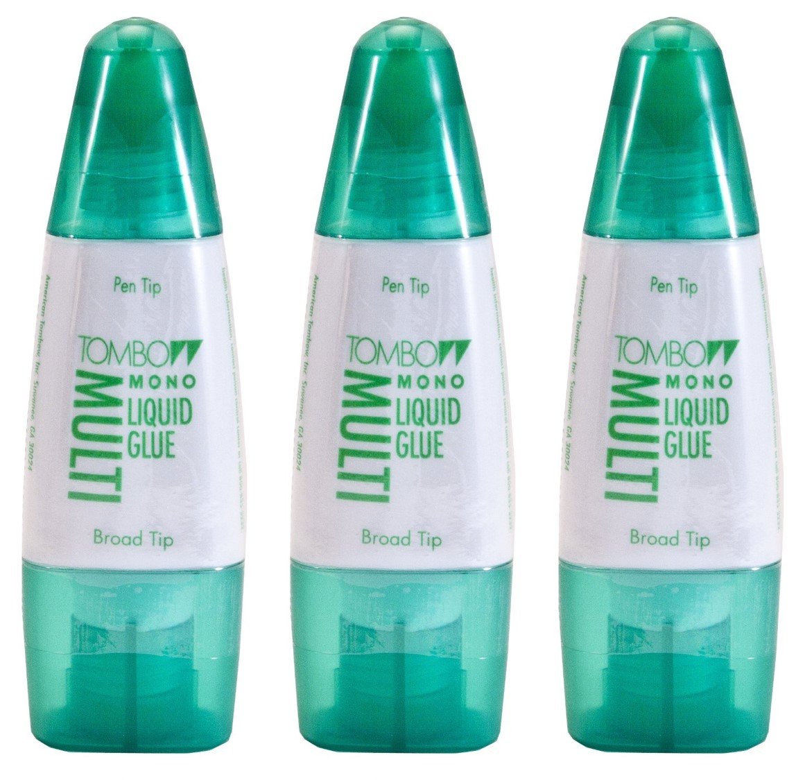 Tombow Mono Multi Liquid Glue (3 Pack) - Clear, Low Viscosity, Dries Clear Tombow