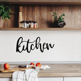 Maxdot Kitchen Metal Cutout Sign Word Wall Decor Farmhouse Kitchen Metal Word Wall Art Sign for Home Dining Room Restaurant,15.7 x 6.7 Inch (Black) Maxdot