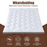 WhatsBedding 3 Inch Memory Foam Mattress Topper Full, Extra Soft Pillow Top Mattress Topper with Breathable Air Mesh Sides, 1700GSM Fluffy Shredded Memory Foam Filled & Thicked Down Alternative-Lined WhatsBedding