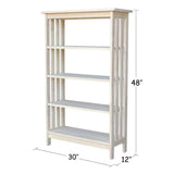 International Concepts 4 Tier Mission Shelf Unit, Unfinished IC International Concepts
