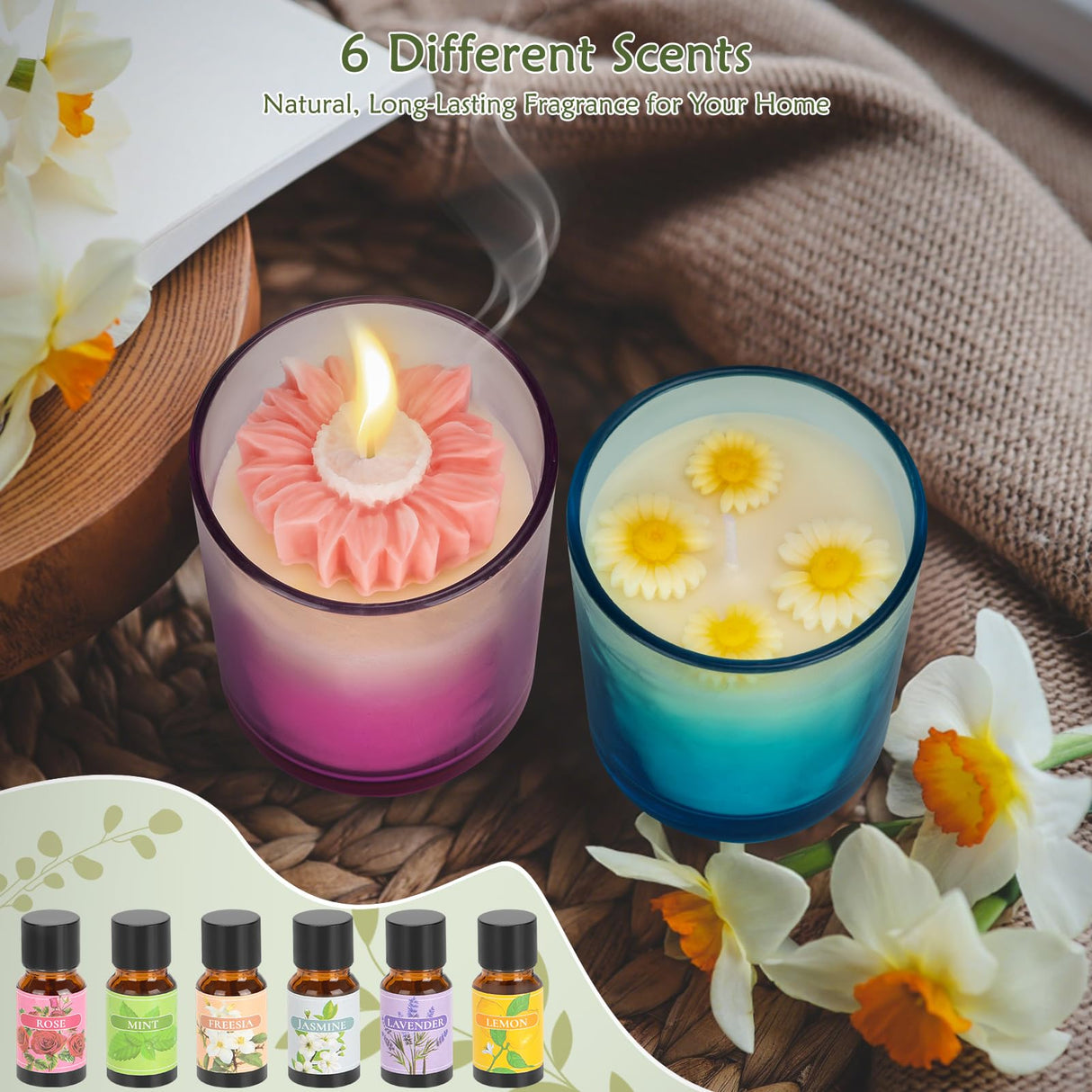 Candle Making Kit for Adults Beginners – 1200g Soy Wax, Digital Wax Melting Pot, Floral Candle Molds, Gift Boxes, Premium Candle Making Supplies, Complete DIY Set, Home Decor Gifts ZEROMX