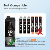 E-Z Ink (Remanufactured Ink Cartridge Replacement for Epson 252XL 252 XL T252XL120 to use with Workforce WF-7110 WF-7720 WF-7710 WF-3620 WF-3640 (1 Large Black, 1 Cyan, 1 Magenta, 1 Yellow) 4 Pack E-Z Ink