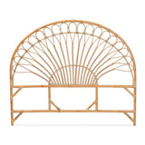 bali & pari Devereaux Modern Bohemian Natural Rattan King Size Standalone Headboard bali & pari