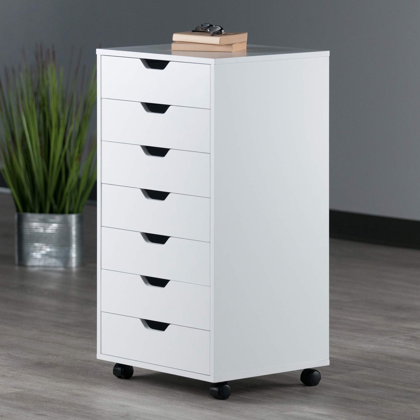 Winsome Halifax 7-Drawer Composite Wood Cabinet, White (10792)