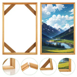 SHUESS 4 Pack Wood Canvas Stretcher Bars Kit, 12 x 16 Inch Wooden Canvas Frame for Prints, Easy to Assemble, Gallery Wrap Oil Frame Kits for Oil Paintings, Prints, Paint by Numbers & Poster SHUESS