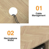 Giluta TV Stand for TV up to 75 Inch, Wood TV Cabinet with Open Storage, Entertainment Center TV Console Table, Coffee Table for Living Room (Light Oak) Giluta