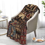 Blanket Cabin Rustic Bear Deer Throw Blanket Lodge Moose Soft Warm Velvet Blanket Lightweight Bed Blanket Farmhouse Home Decor Fleece Blanket Sofa Blanket Luxurious Gift for Men Women KAPLIPE