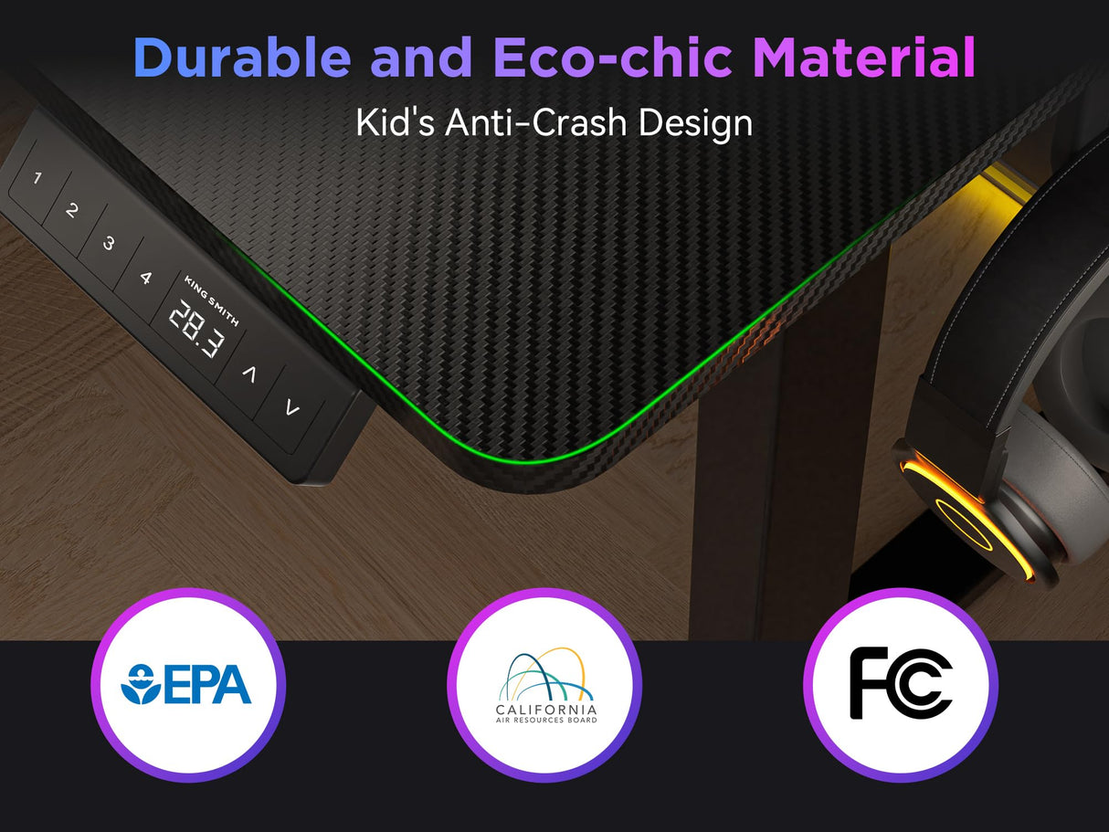 WALKINGDESK 63x55 Inches Reversible L Shaped Standing Desk, Height Adjustable With Cup Holder, Electric Corner Computer Workstation, Sit Stand up Home Office, Ergonomic Gaming, Black WALKINGDESK