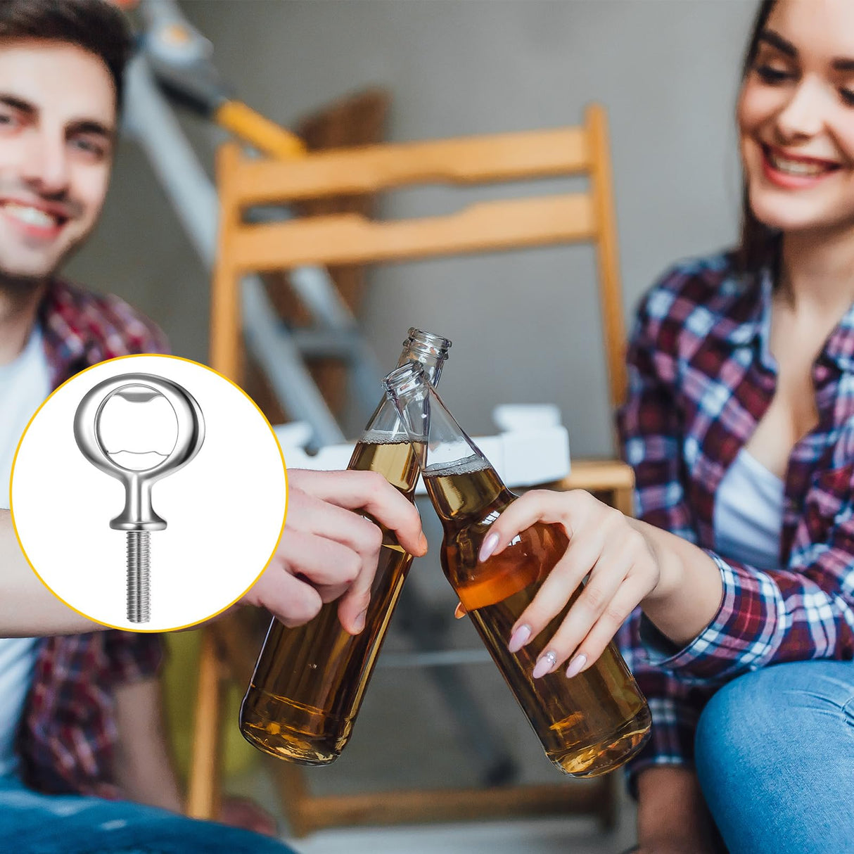 15 PCS Metal Bottle Opener Kit Bulk Stainless Blank Bottle Openers Inserts Hardware for Valentine's Day Wedding Wine Party DIY Project Craft Wood Turning FdcZeyxior