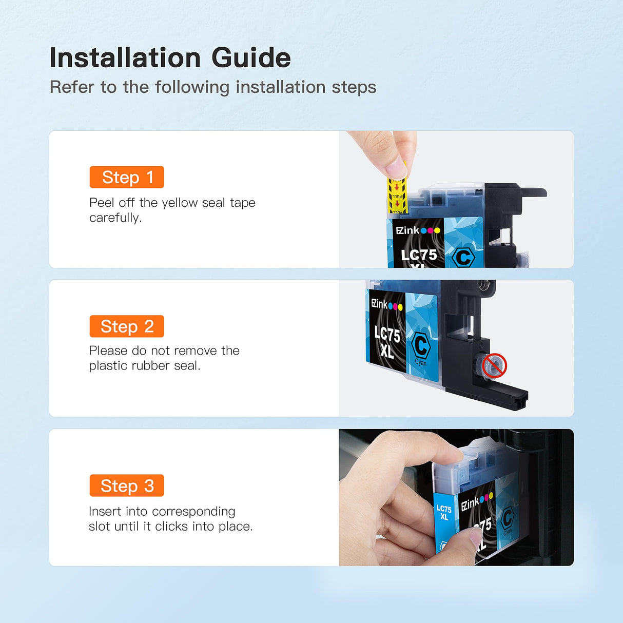 E-Z Ink Compatible Ink Cartridge Replacement for Brother LC75 LC71 LC79 XL to Use with MFC-J6510DW MFC-J6710DW MFC-J6910DW MFC-J280W MFC-J425W (5 Black, 3 Cyan, 3 Magenta, 3 Yellow) 14 Pack E-Z Ink