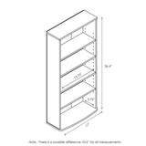 FURINNO Jaya 4-Tier Multimedia Storage Tower, Espresso Furinno