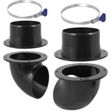 Peachtree Woodworking Supply 4-Inch Cyclone Dust Collection Elbows and Couplers Separator Kit for Woodworking Debris Containers, Buckets and Barrels Peachtree Woodworking Supply