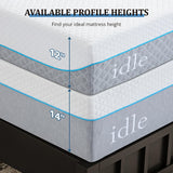 EGOHOME King Mattress 14 Inch Cooling Gel Memory Foam, Fiberglass Free, Mattress Bed in a Box for Back Pain Relief, Medium Firm, CertiPUR-US Certified, 76”x80”x14”, White EGOHOME