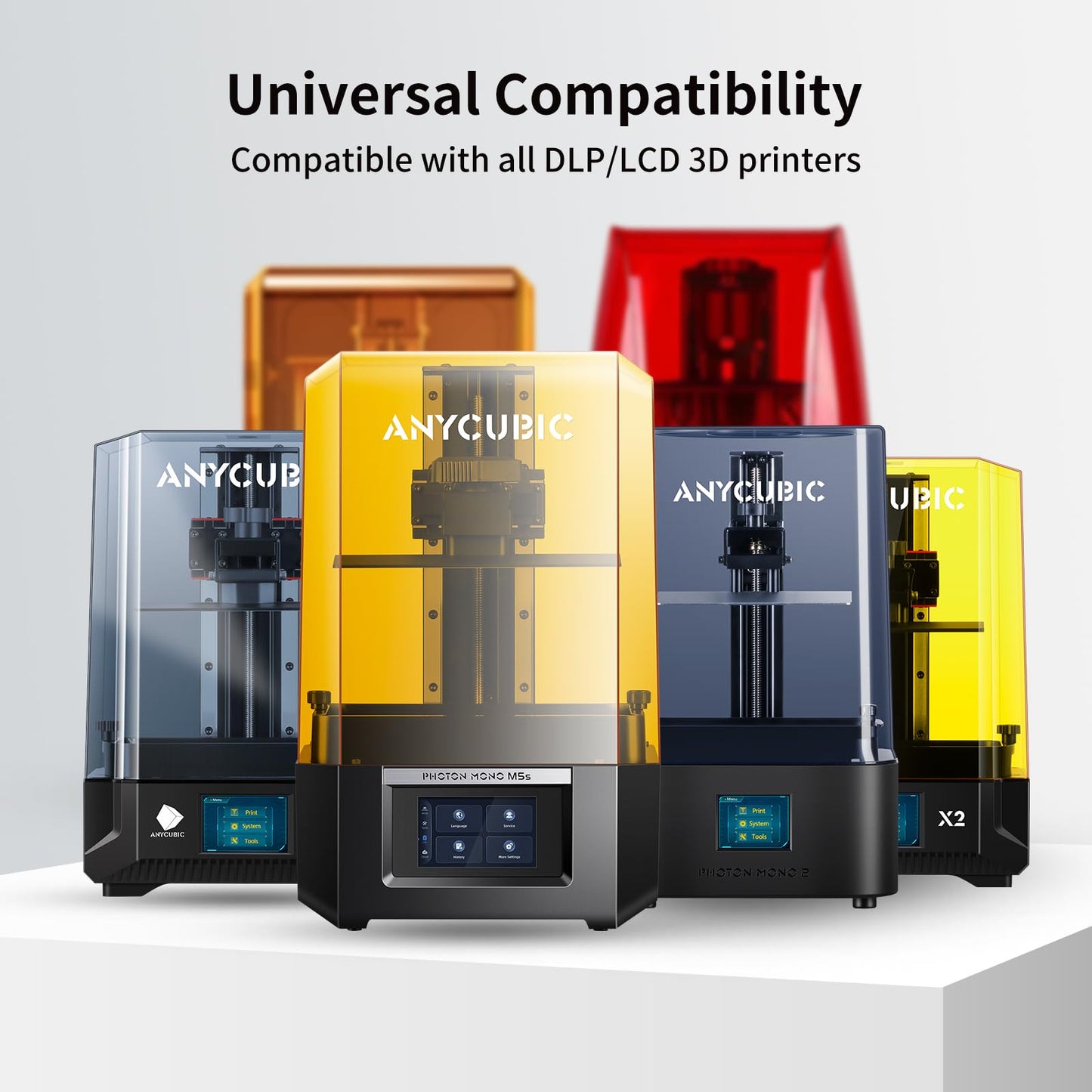 ANYCUBIC Upgraded Standard 3D Printer Resin, 405nm SLA Fast UV-Curing Resin, High Precision & Rapid Photopolymer for 8K Capable LCD/DLP/SLA 3D Printing (Clear, 1000g)