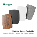 Huuger Reversible L Shaped Computer Desk with Drawers, Gaming Desk with LED Lights and Power Outlets, Office Desk with Storage Shelves, Corner Desk with Monitor Stand, for Home & Office, Gray Huuger