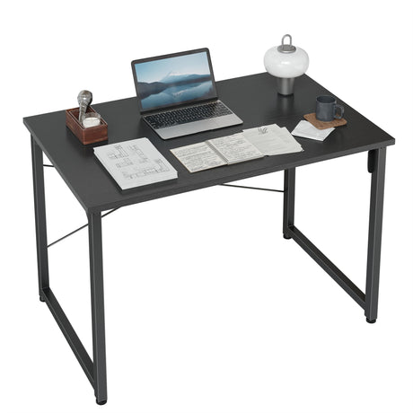 Cubiker Small Computer Desk, 32 inch Home Office Kids Desk for Bedroom and Small Spaces, Modern Simple Cheap Table for Studying, Writing, Working, Dark Black Cubiker