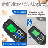 KNSWE Large Digital Kitchen Scale Black 40KG/88LB Commercial Food Weight Scale Cooking Meat Baking Bread Price Computing Scale Stainless Steel Counting Scale for Deli Stores Tare Function KNSWE