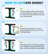 Meticuloso Levitating Shoe Display Stand, Hanging Shoe Rack LED Floating Shoe Display, for Shoe Weight <550g Magnetic Levitating Sneaker Stand for Shoes Collectors Advertising Exhibition Shoe Meticuloso