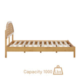 Elegant NTC Gem Solid Oak Bed Frame with Headboard and Silent Slats NTC
