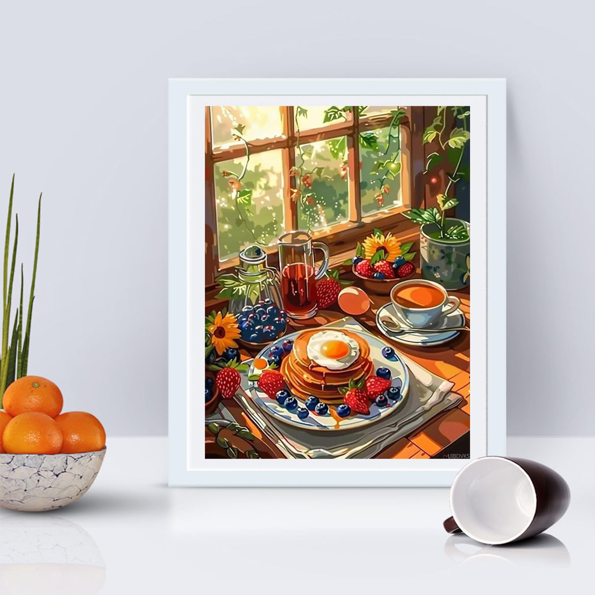 UIBDVKS Retro Kitchen Food Diamond Painting Kits for Adults Beginners, DIY Full Round Diamond Painting, Fine Rhinestones with Gem Craft Diamond Art Kits, for Home Wall Decor Or Gifts 12x16 Inch UIBDVKS