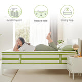 Dourxi 12 Inch Queen Mattress, Hybrid Mattress Queen in a Box, Gel Memory Foam and Pocket Springs for Cooling Sleep and Pressure Relief, Organic Cotton Fabric Cover, Plush Feel, 80 * 60 * 12 Inch Dourxi