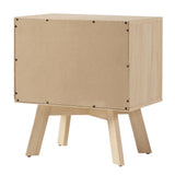 Walker Edison Mid-Century Modern 1 Nightstand Bedroom Storage Drawer and Shelf Bedside End Table, 21 Inch, Coastal Oak Walker Edison