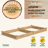 Greenes Fence Original Cedar Raised Garden Bed, 4' x 8' x 7" - Made in USA with North American Cedar Greenes Fence