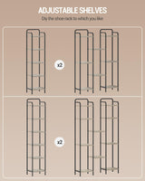 Hzuaneri Bookcase Bookshelf, Narrow Book Shelf, Industrial Corner Shelf Storage Organizer, Slim Shelving Unit for Home Office, Living Room, Bedroom, Kitchen, 5-Tier Greige and Black BC24505B Hzuaneri