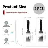 Small Spatula Professional Mini Serving Spatula, 2 Pieces Stainless Steel Metal Spatulas Set, Cutter and Serve Turner for Kitchen, Flipping or Cooking for Brownie, Cookie, Lasagna, Pancakes or Cake RCMo