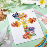 PH PandaHall Paper Quilling Kit Cross Quilling Tool Supplier Flower Butterfly Paper Quilling Template Board DIY Crafts Set Quilling Patterns for Beginner Adults 9.6x8.2in PH PandaHall