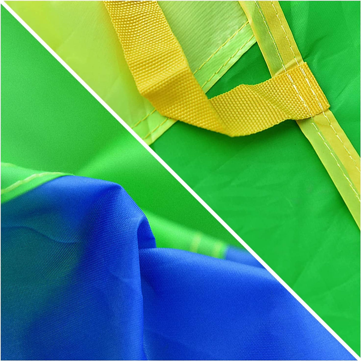 Rettebovon Parachute with Handles 20ft Play Parachute Games for Outdoor Team Games,You Can Also Use it for Trampoline Cover Picnic Mat Furniture Cover Rettebovon