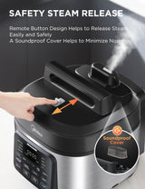 Midea WideMax 12-in-1 Electric Pressure Cooker, 6.5 Quart, 12 Presets, Multi-Functional Programmable Slow Cooker, Rice Cooker, Steamer, Sauté Pan, Cake, Yogurt, Warmer and More Midea