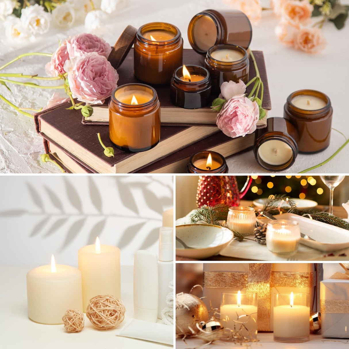 FUHITIM Soy Candle Wax for Candle Making 10 lbs Bag, Premium Natural Soy Wax Flakes, No additives and Pure, 100 Cotton Candle Wicks, 100 Wick Stickers, & 2 Centering Devices FUHITIM