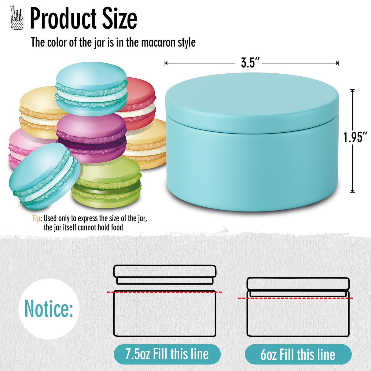 MeiGlow 6oz Macaron-Color Candle Tins 12PCS, Empty Matte Candle Jars Candle Containers with Lids, Wicks, Stickers, Wicks Holder for DIY Candle Making MeiGlow