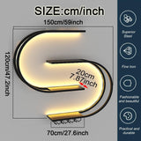 amhricho 59 Wall Mounted Wine Rack, Half Round Multi Tier Wine Rack with Wine Glass Hooks, Iron Wine Bottle Display Rack for Kitchen, Bar, Cafe(Bulbs Not Included) (Black, 59INCH) amhricho