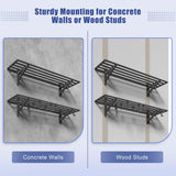 Jusgym 2-Pack 1x4ft Heavy Duty Garage Shelving, 1' x 4' Garage Wall Shelving Wall Mounted (2pack-1x4ft) Jusgym