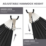 Lazy Daze Hammocks Double Hammock with 9ft Space-Saving Steel Stand Includes Portable Carrying Case, 450 Pounds Capacity (Dark Grey) Lazy Daze Hammocks