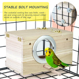 KHEARPSL Parakeet Nesting Box Transparent Bird Budgie Breeding Box Bird Nest Cage House for Lovebirds Cockatiels Parrots Budgie Finch Canary (Medium) KHEARPSL
